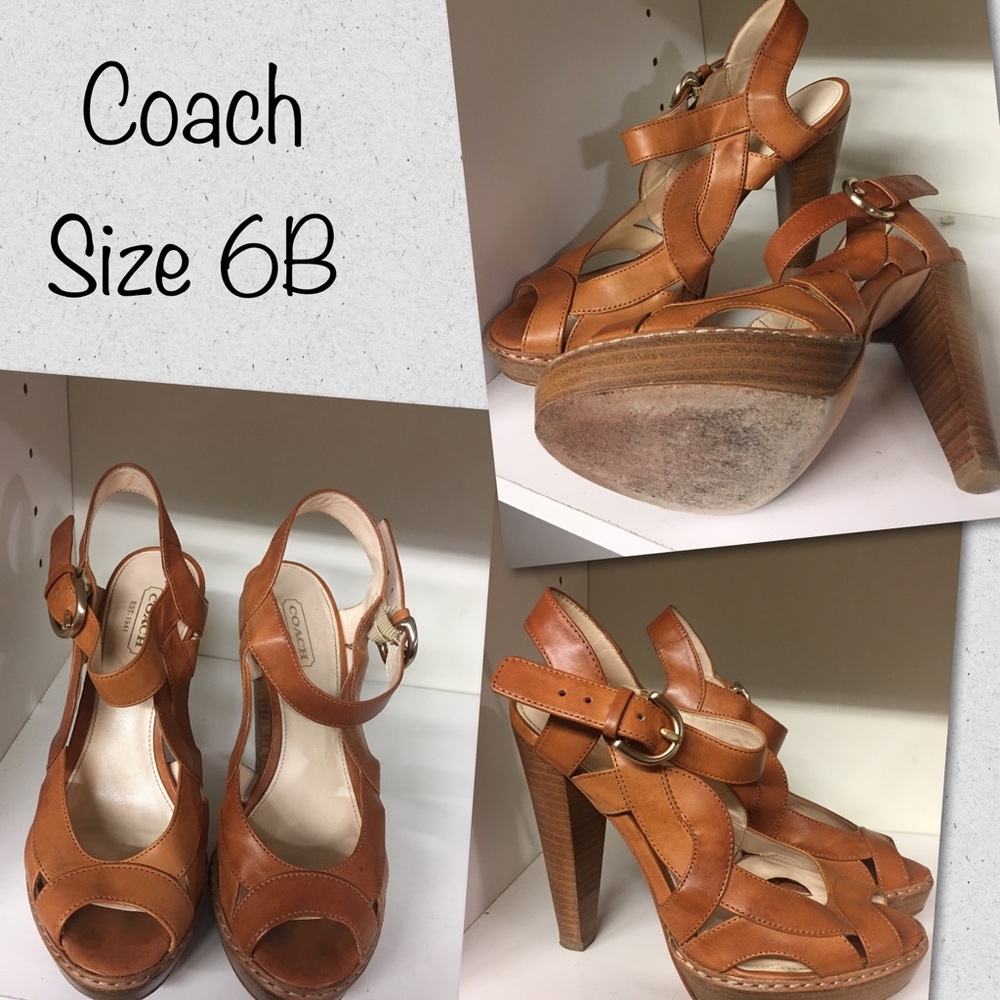 Coach camel colored heels